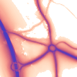 Daytime road noise heatmap for SG12 9RY