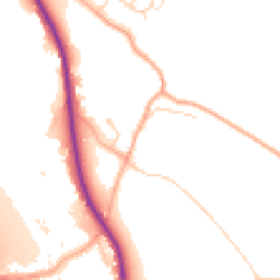 Daytime road noise heatmap for SG12 9SN