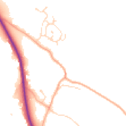 Daytime road noise heatmap for SG12 9SY