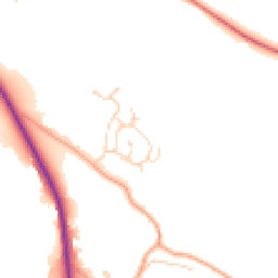 Daytime road noise heatmap for SG12 9TF
