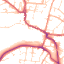 Daytime road noise heatmap for SG12 9XB