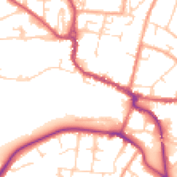 Daytime road noise heatmap for SG12 9XD