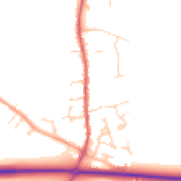 Daytime road noise heatmap for SG16 6AQ