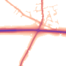 Daytime road noise heatmap for SG16 6BB