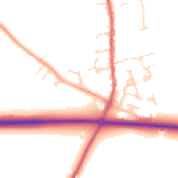 Daytime road noise heatmap for SG16 6BD