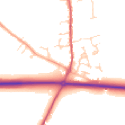 Daytime road noise heatmap for SG16 6BE