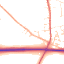 Daytime road noise heatmap for SG16 6BH