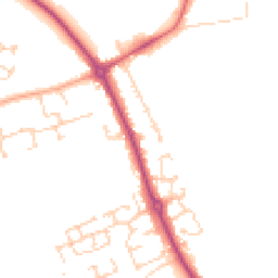 Daytime road noise heatmap for SG16 6EL
