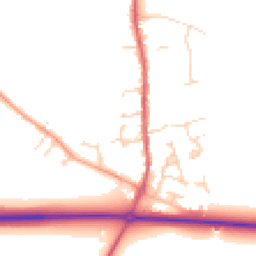 Daytime road noise heatmap for SG16 6LX