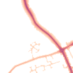 Daytime road noise heatmap for SG16 6NW