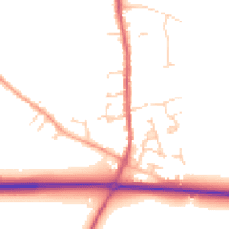 Daytime road noise heatmap for SG16 6PA