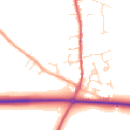 Daytime road noise heatmap for SG16 6PD