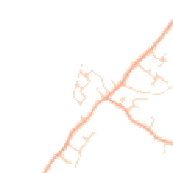 Daytime road noise heatmap for SG17 5AB