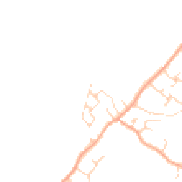Daytime road noise heatmap for SG17 5AQ