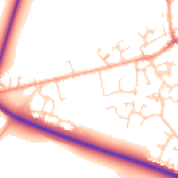 Daytime road noise heatmap for SG17 5AY