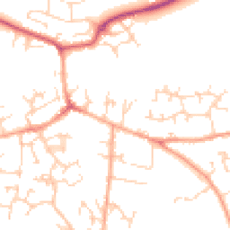 Daytime road noise heatmap for SG17 5BA