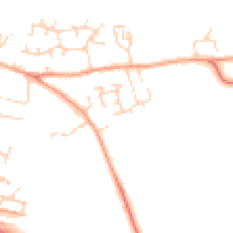 Daytime road noise heatmap for SG17 5BQ