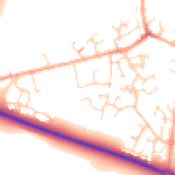 Daytime road noise heatmap for SG17 5BS