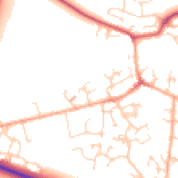 Daytime road noise heatmap for SG17 5BX