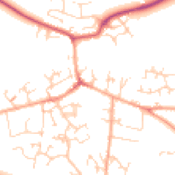 Daytime road noise heatmap for SG17 5DB