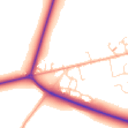 Daytime road noise heatmap for SG17 5DF