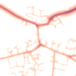 Daytime road noise heatmap for SG17 5DQ