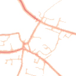 Daytime road noise heatmap for SG17 5EQ