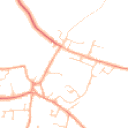 Daytime road noise heatmap for SG17 5FR
