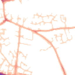 Daytime road noise heatmap for SG17 5JQ