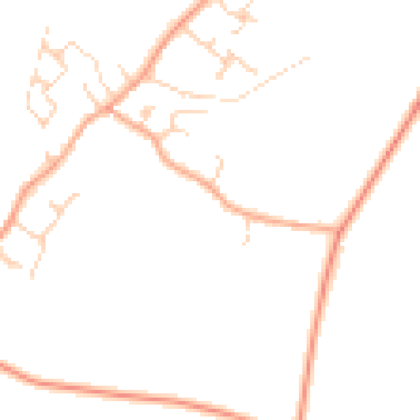 Daytime road noise heatmap for SG17 5LF