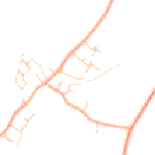 Daytime road noise heatmap for SG17 5LP