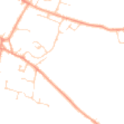 Daytime road noise heatmap for SG17 5LQ