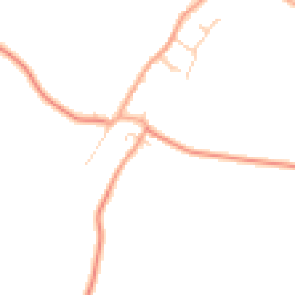 Daytime road noise heatmap for SG17 5NL
