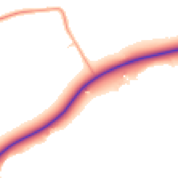 Daytime road noise heatmap for SG17 5PJ