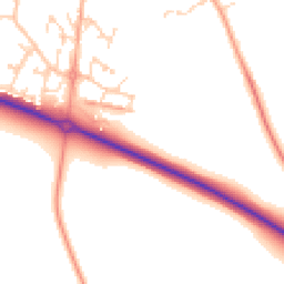 Daytime road noise heatmap for SG17 5SS