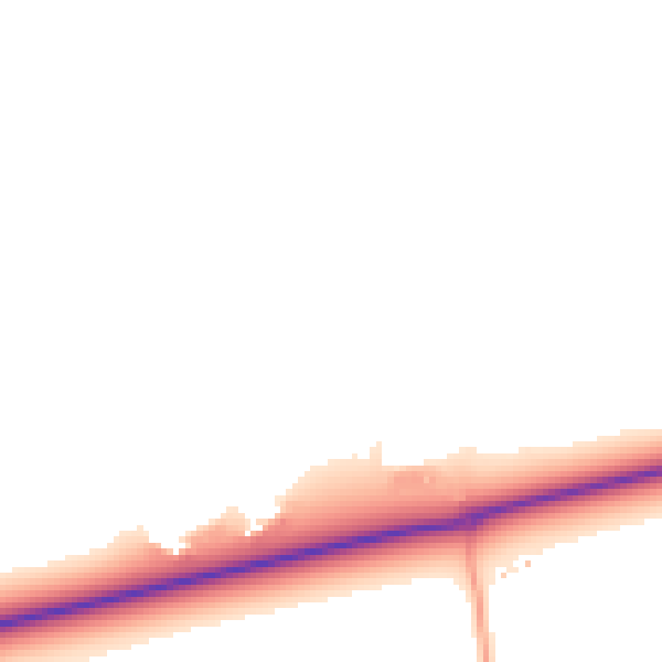 Daytime road noise heatmap for SG17 5XX