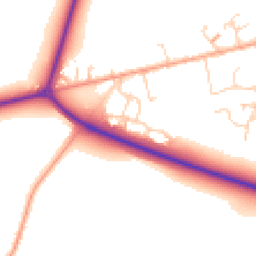 Daytime road noise heatmap for SG17 5ZL