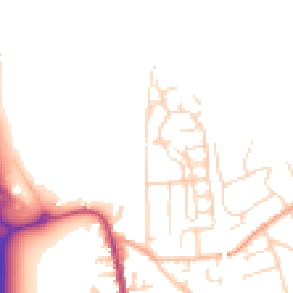 Daytime road noise heatmap for SG18 0AA