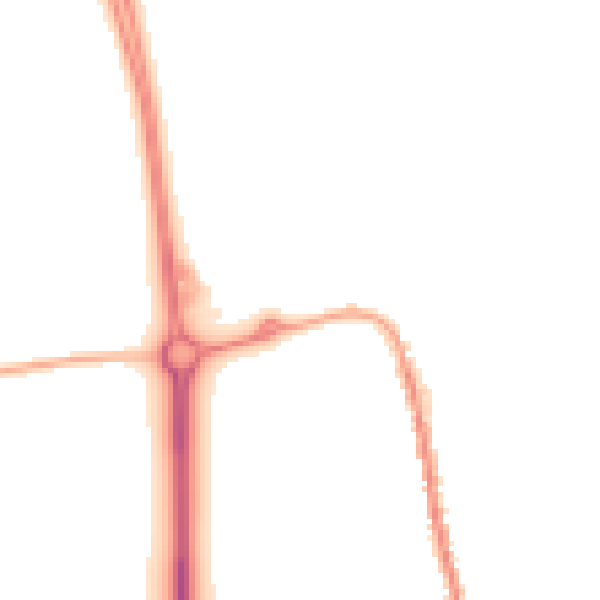 Night-time road noise heatmap for SG18 0AB