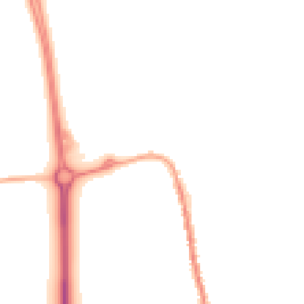 Night-time road noise heatmap for SG18 0AE