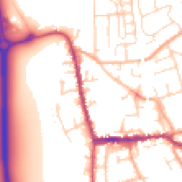 Daytime road noise heatmap for SG18 0AH