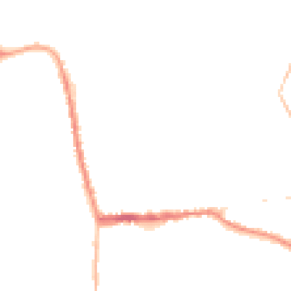 Night-time road noise heatmap for SG18 0AQ