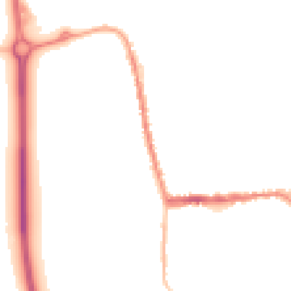 Night-time road noise heatmap for SG18 0AT