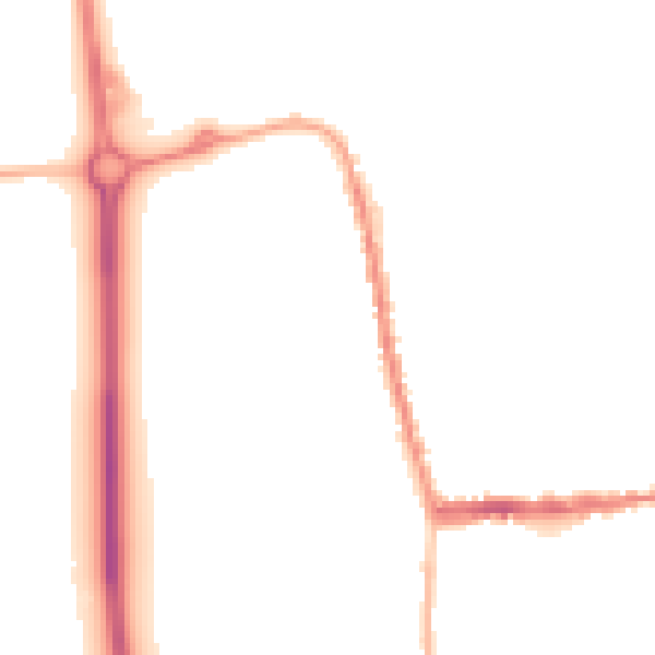 Night-time road noise heatmap for SG18 0AW