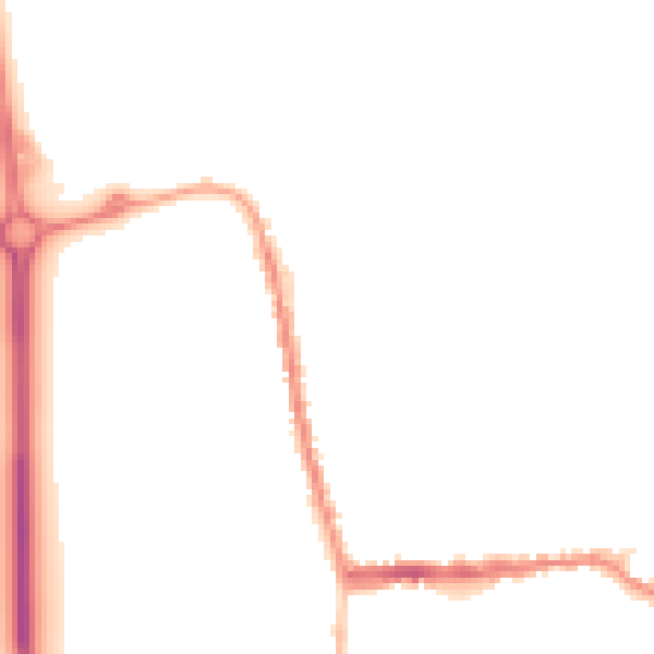 Night-time road noise heatmap for SG18 0BA