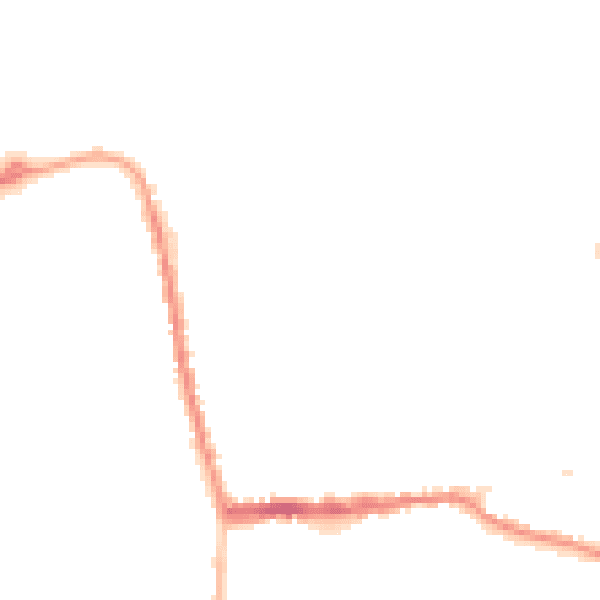Night-time road noise heatmap for SG18 0BY