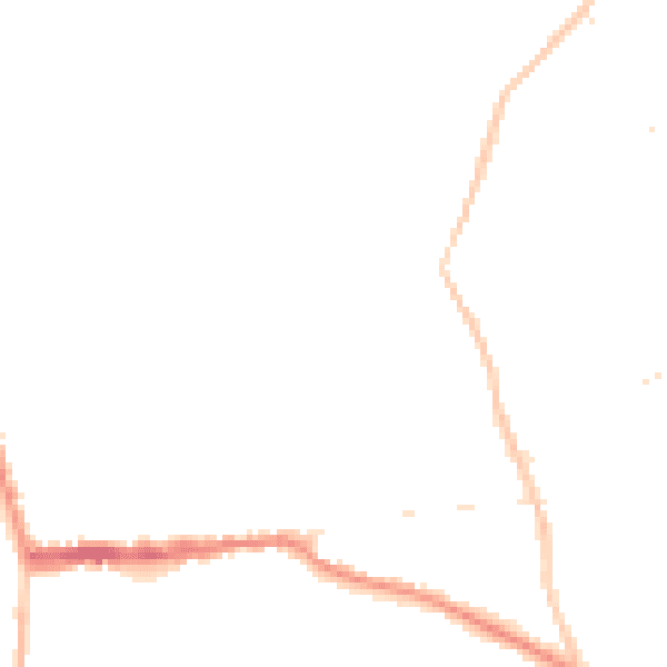 Night-time road noise heatmap for SG18 0DB