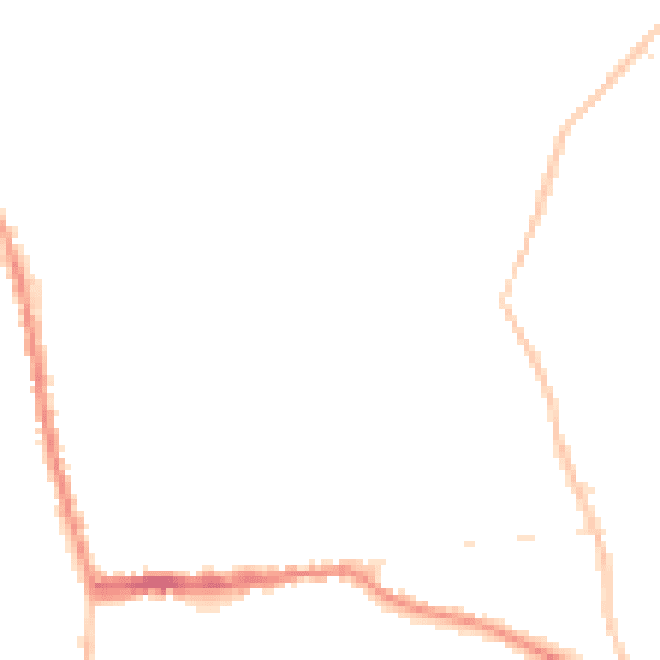 Night-time road noise heatmap for SG18 0DD