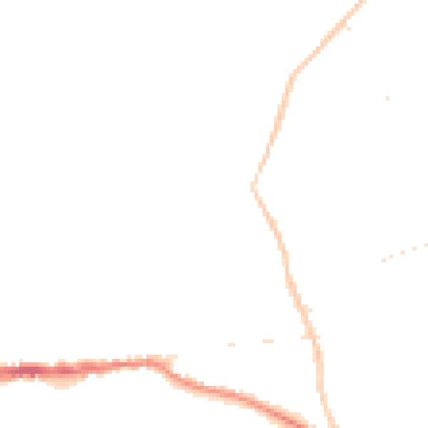 Night-time road noise heatmap for SG18 0DL