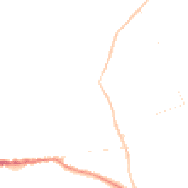 Night-time road noise heatmap for SG18 0DR